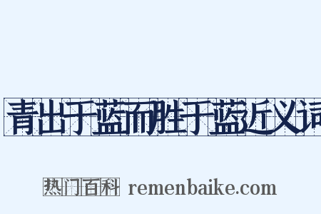 青出于蓝而胜于蓝近义词是什么意思的图片